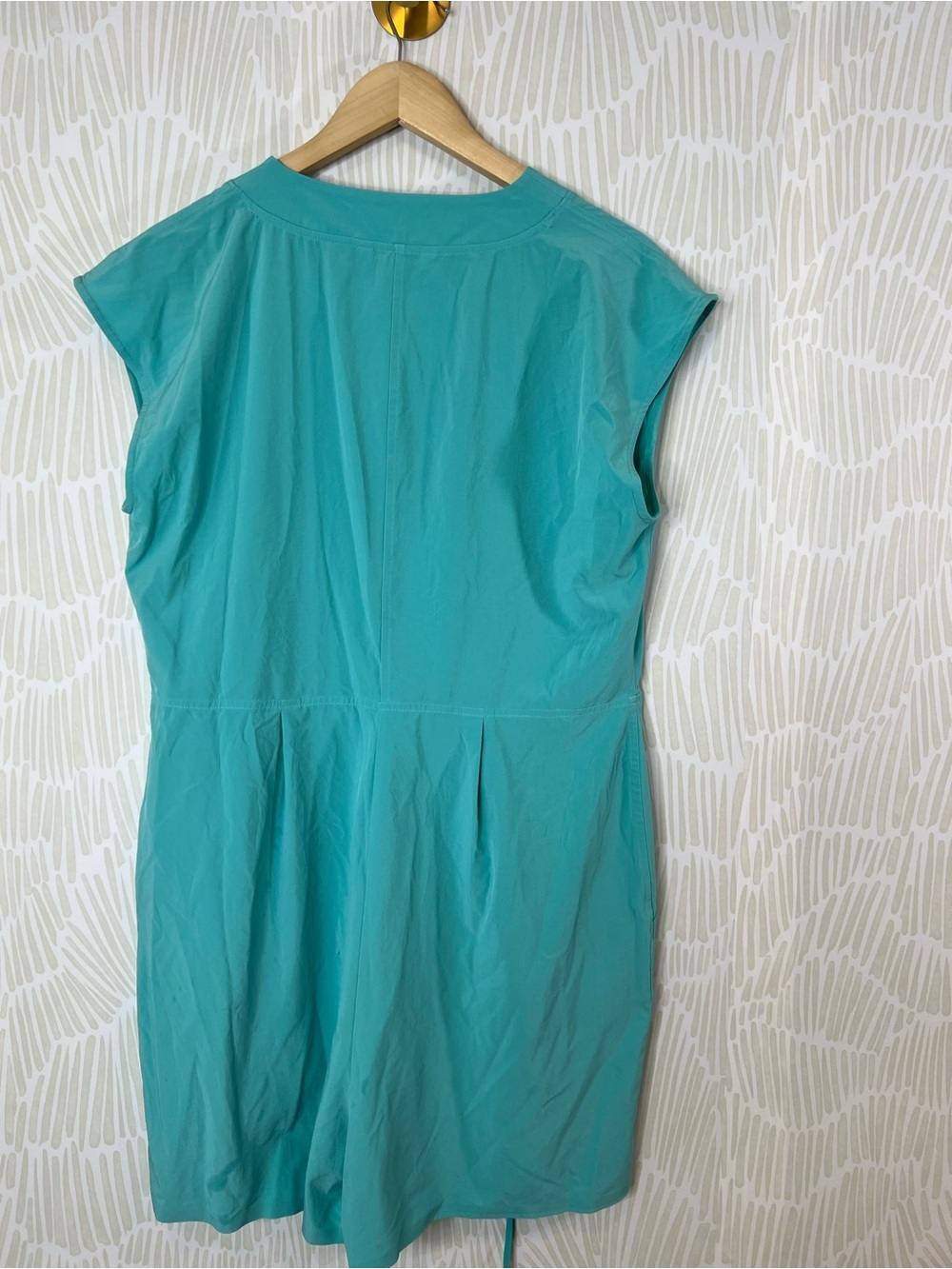 Athleta Marlow romper Teal Wrap Front Active Dress Travel Dress - Picture 13 of 15